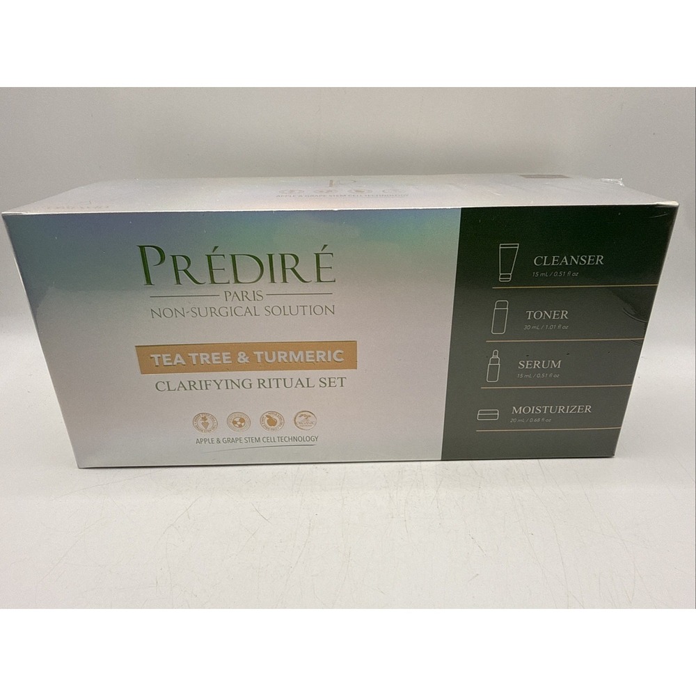 Predire Paris Tea Tree & Turmeric Clarifying Face Set Cleanser Toner  MSRP $269